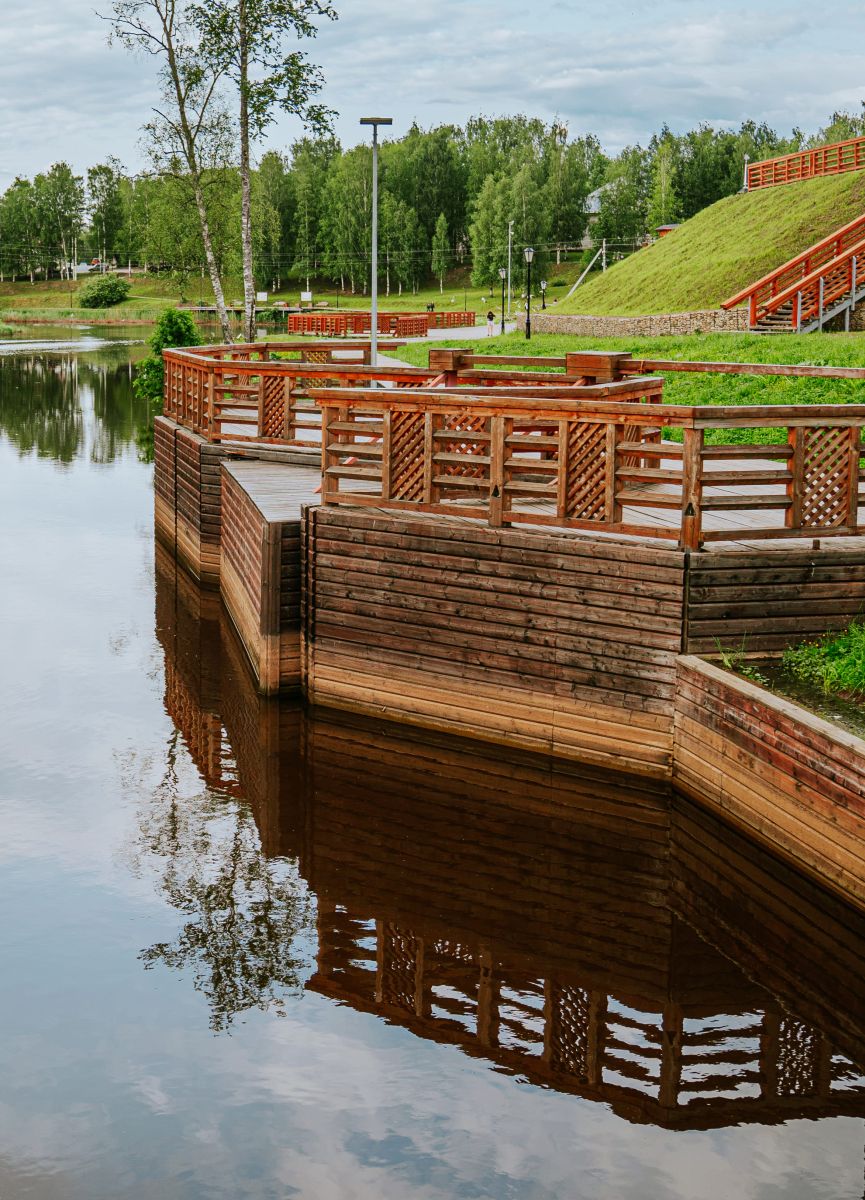 Vytegra river embankment